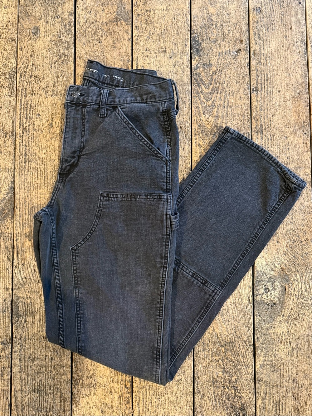 Old Navy men’s Black Straight Leg Utility Jeans